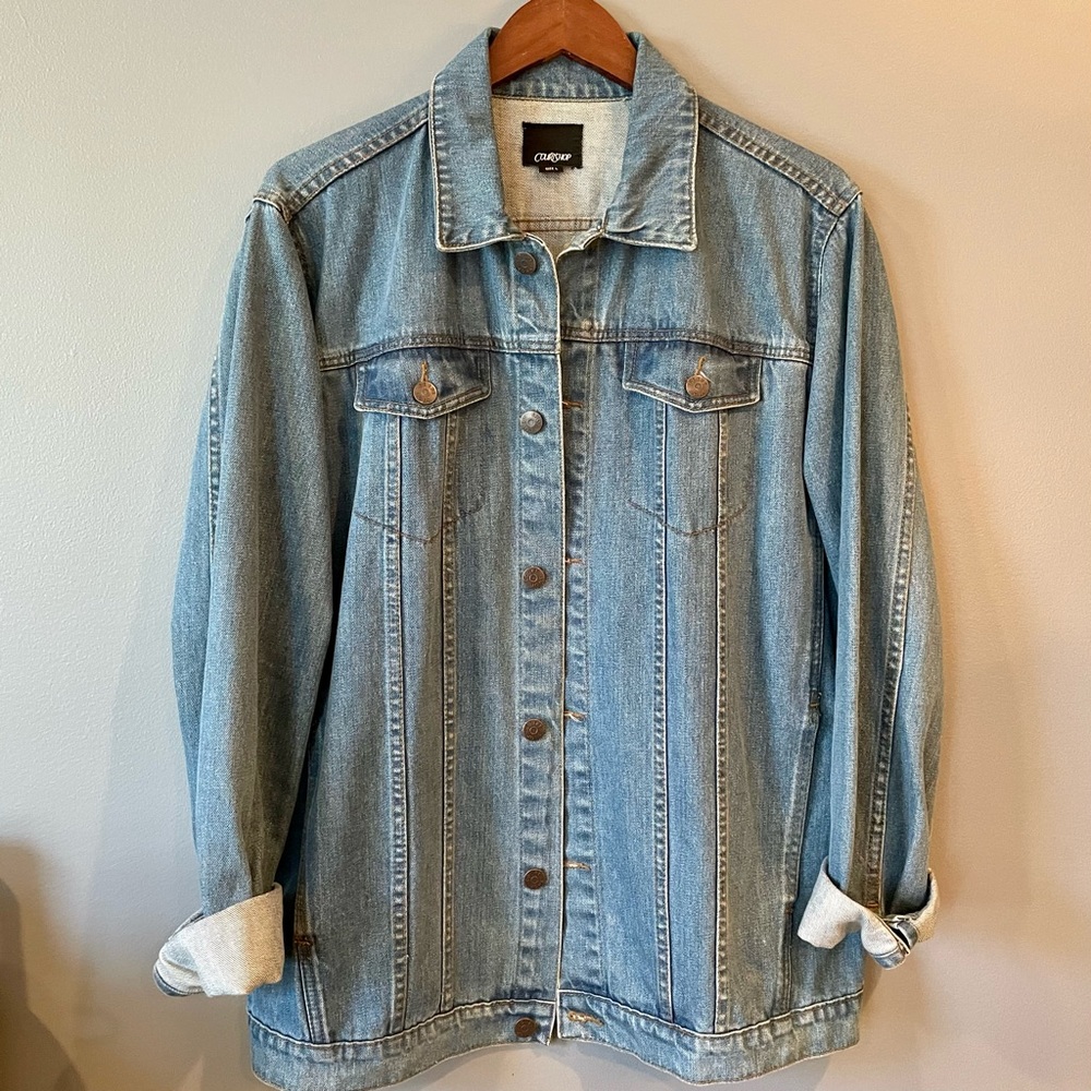 Courtshop Oversized Denim Jacket, size large